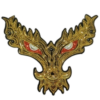 广东刺绣厂家直销服装珠片亮片绣花章仔圆形卡通翻片珠片绣布贴